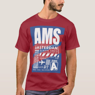 T-shirt Aéroport d'Amsterdam AMS