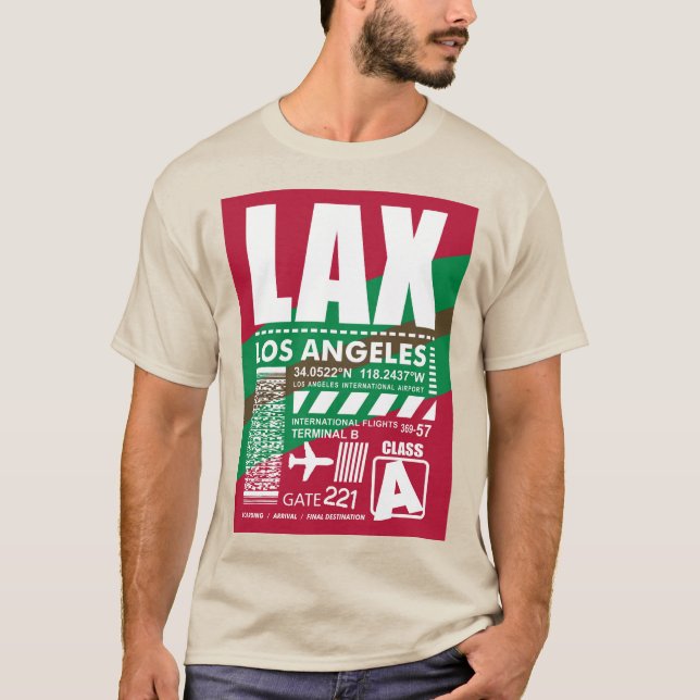 T-shirt Aéroport de Los Angeles (Devant)
