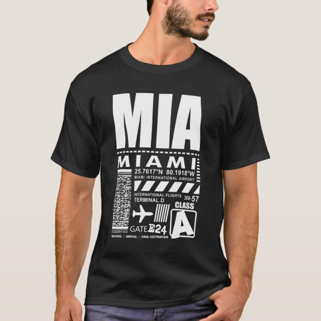 T-shirt Aéroport de Miami en Floride (Devant)