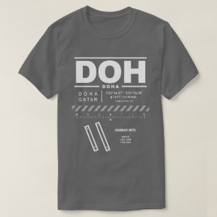 T-shirt Aéroport international de Hamad DOH T-Shrit
