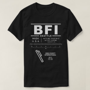 T-shirt Aéroport international de King County BFI