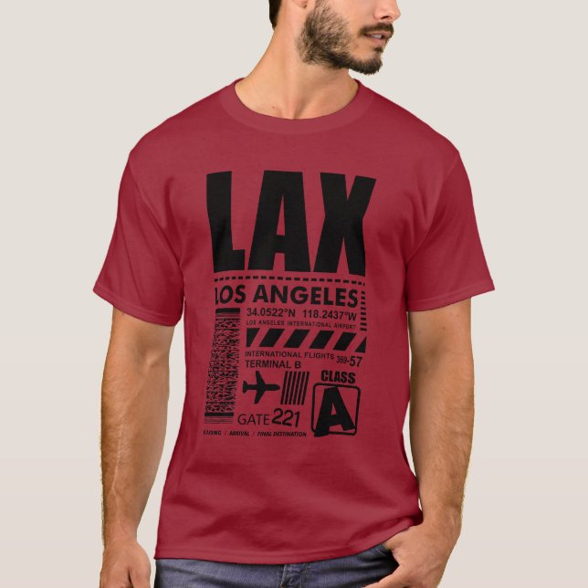 T-shirt Aéroport international de Los Angeles (Devant)