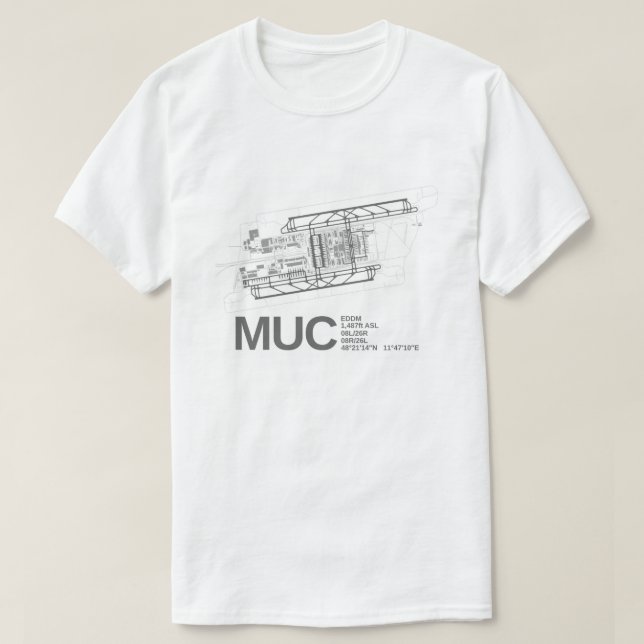 T-shirt Aéroport international de Munich Franz Josef (Design devant)