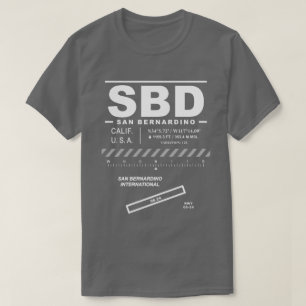 T-shirt Aéroport international de San Bernardino SBD T-Shi