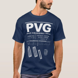 T-shirt Aéroport international de Shanghai Pudong PVG T-Sh