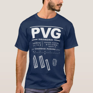 T-shirt Aéroport international de Shanghai Pudong PVG T-Sh