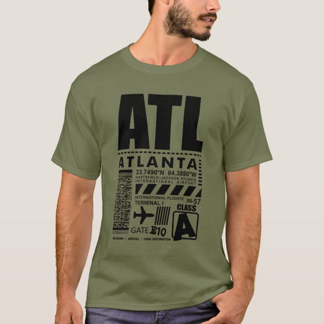 T-shirt Aéroport international Hartsfield Jackson Atlanta (Devant)
