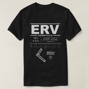 T-shirt Aéroport municipal de Kerrville ERV USAA