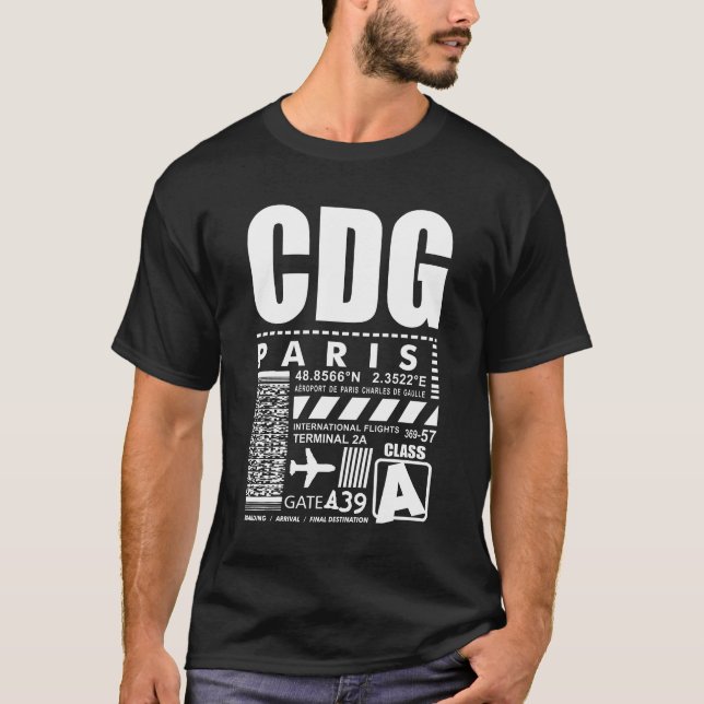 T-shirt Aéroport Paris Charles de Gaulle (Devant)