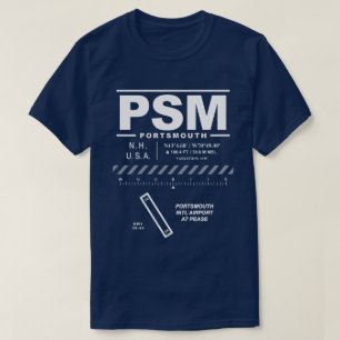 T-shirt Aéroport Portsmouth International à Peace PSM T-Sh