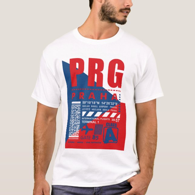 T-shirt Aéroport PRG de Prague (Devant)