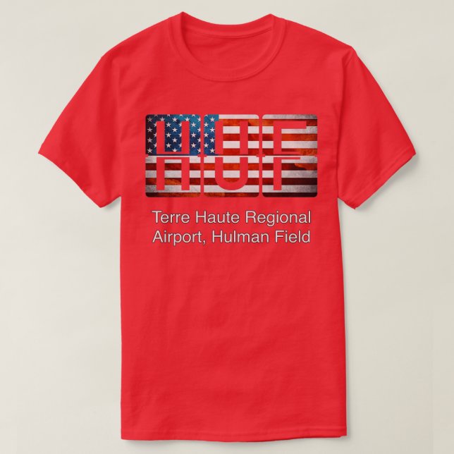 T-shirt Aéroport régional de Terre-Haute Hulman Field HUF (Design devant)