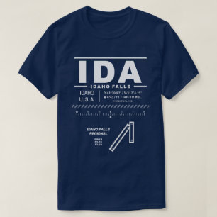 T-shirt Aéroport régional d'Idaho Falls IDA