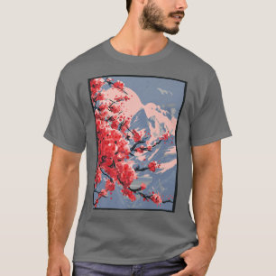 T-shirt Aesthetic Japanese Blossom Asian Cherry Flower 