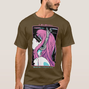 T-shirt Aesthétique Vaporwave Crazy Waifu Anime