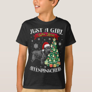 T-shirt Affenpinscher Arbre de Noël Affenpinscher Père Noë