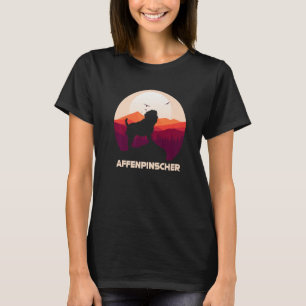T-shirt Affenpinscher et lune Halloween 1