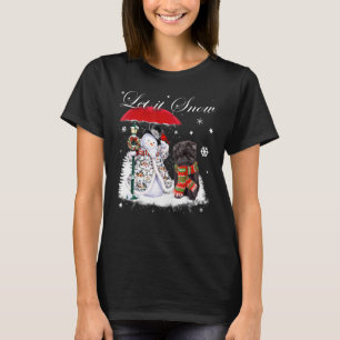 T-shirt Affenpinscher Santa Dog Christmas Snowman Xmas Paj