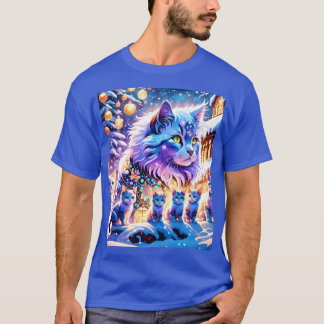 T-shirt Affichage des chats de Noël