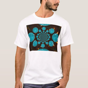 T-shirt Affichage éblouissant des lumières cyanes Kaleidos