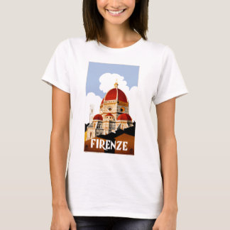 T-shirt Affiche 1930 de voyage de Florence Italie
