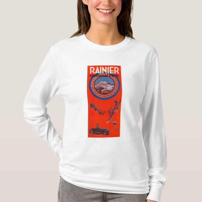 T-shirt Affiche 2 de la publicité du mont Rainier (Devant)