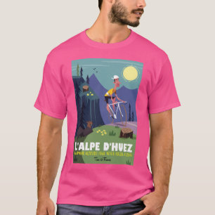 T-shirt Affiche Alpe D'Huez Cycling