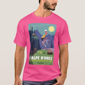 T-shirt Affiche Alpe D'Huez Cycling