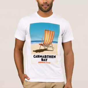 T-shirt Affiche balnéaire de Carmarthen Bay Kidwelly Wales