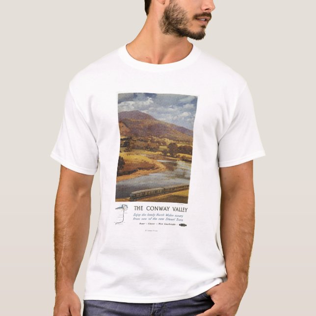 T-shirt Affiche britannique de chemins de fer de scène de (Devant)