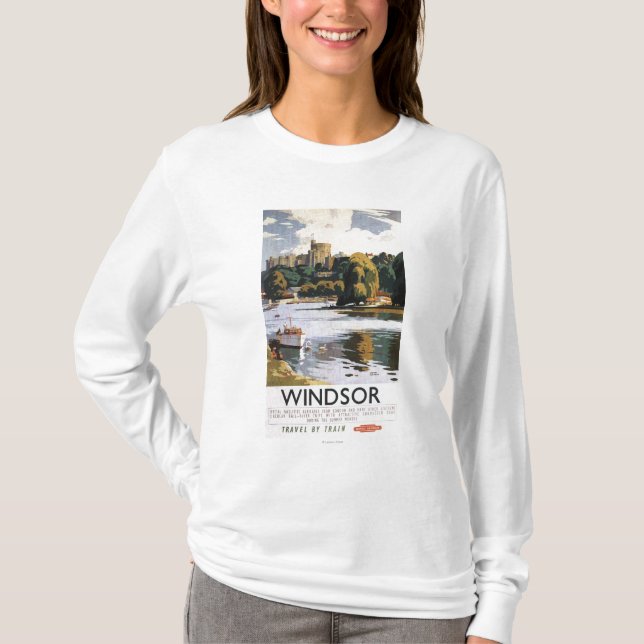 T-shirt Affiche britannique de la Tamise de château de (Devant)