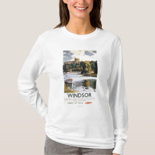 T-shirt Affiche britannique de la Tamise de château de