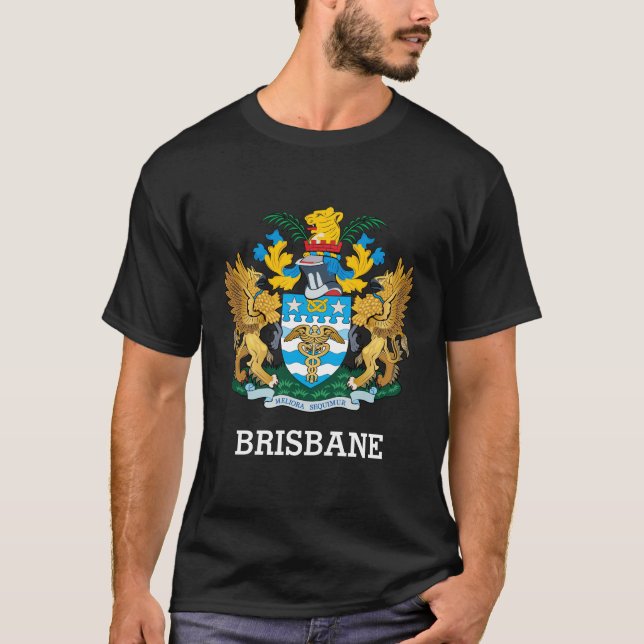T-shirt Affiche d'armoiries de Brisbane (Devant)