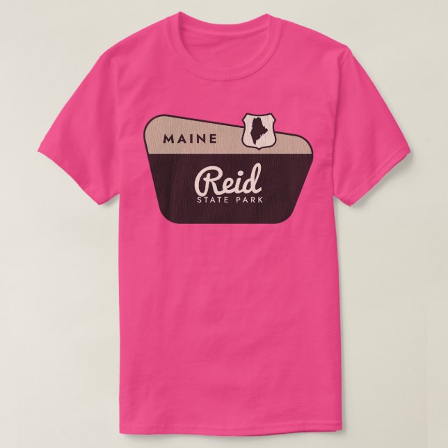 T-shirt Affiche de bienvenue de Reid State Park Maine (Design devant)