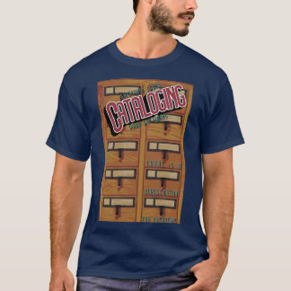 T-shirt Affiche de catalogage de bibliothèque