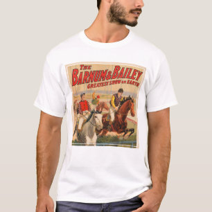 T-shirt Affiche De Cirque De Jockeys Sur Les Chevaux Qui S