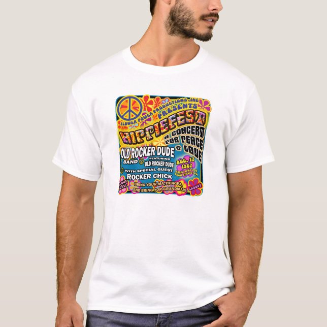 T-shirt Affiche de concert de Hippiefest (Devant)