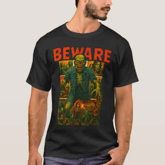 T-shirt Affiche de film d'horreur Zombieee Vintage Comic B