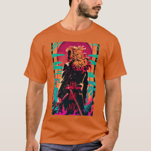 T-shirt Affiche de film néon Rengoku Vaporwave drôle