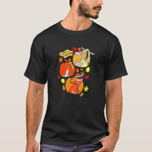 T-shirt Affiche de groupe de citrouilles Halloween de vach