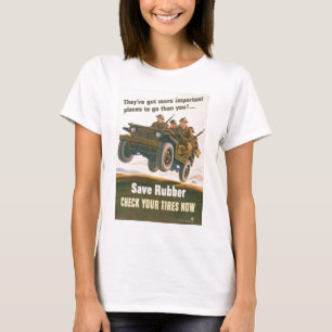 T-shirt Affiche de jeep de vol