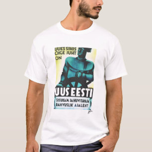 T-shirt Affiche de journal d'Uus Eesti "nouvelle Estonie"