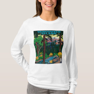 T-shirt Affiche de la publicité d'île de Vancouver