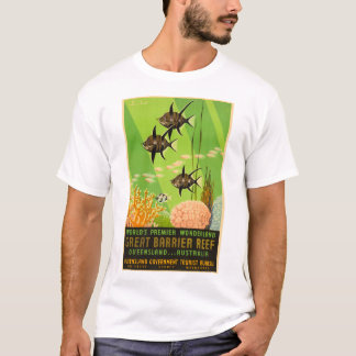 T-shirt Affiche de l'Australie sur la Grande barrière de c