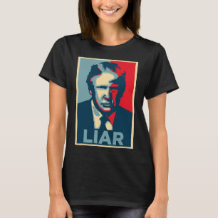 T-shirt Affiche de l'espoir d'Obama anti Trump menteur
