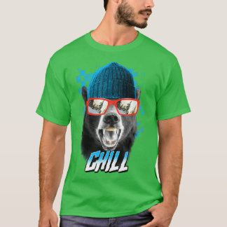T-shirt Affiche de ours cool tendance 