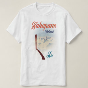 T-shirt Affiche de ski de Zakopane en Pologne