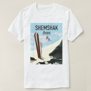 T-shirt Affiche de ski Shemshak Iran.