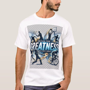 T-shirt Affiche de sport Libérez Votre Grandeur - Inspirez
