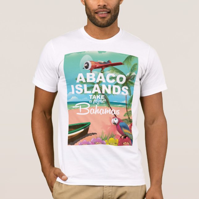 T-shirt Affiche de vacances des îles Abaco (Devant)